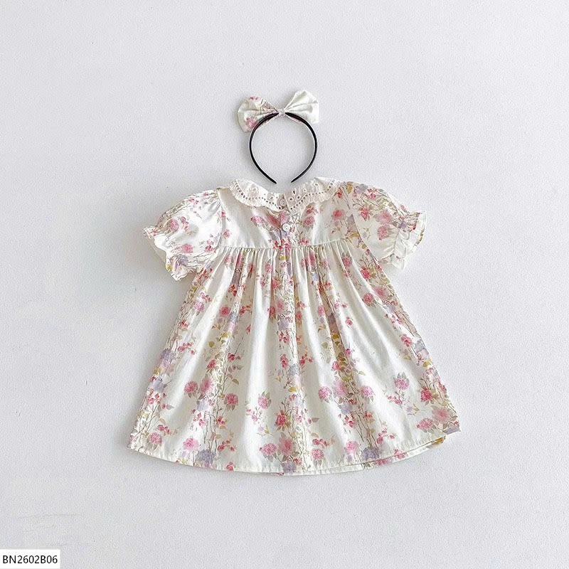 VÁY- BODY CỔ ĐIỆU KÈM BỜM CHO BÉ