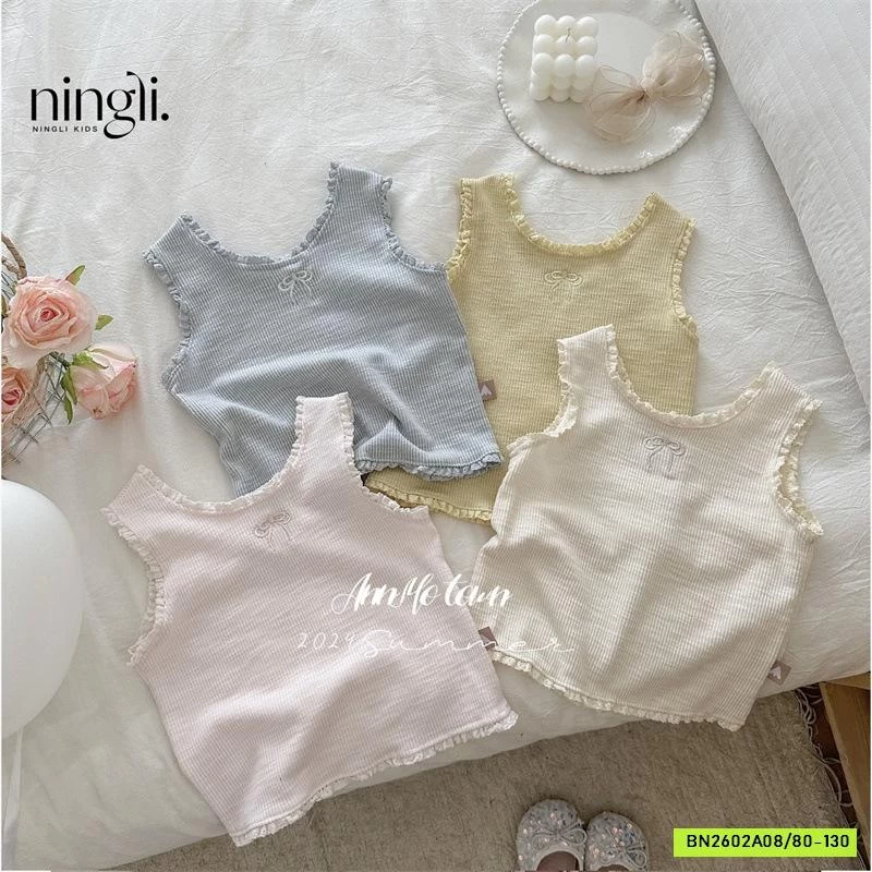 ÁO GÂN SÁT NÁCH THÊU NƠ NINGLI