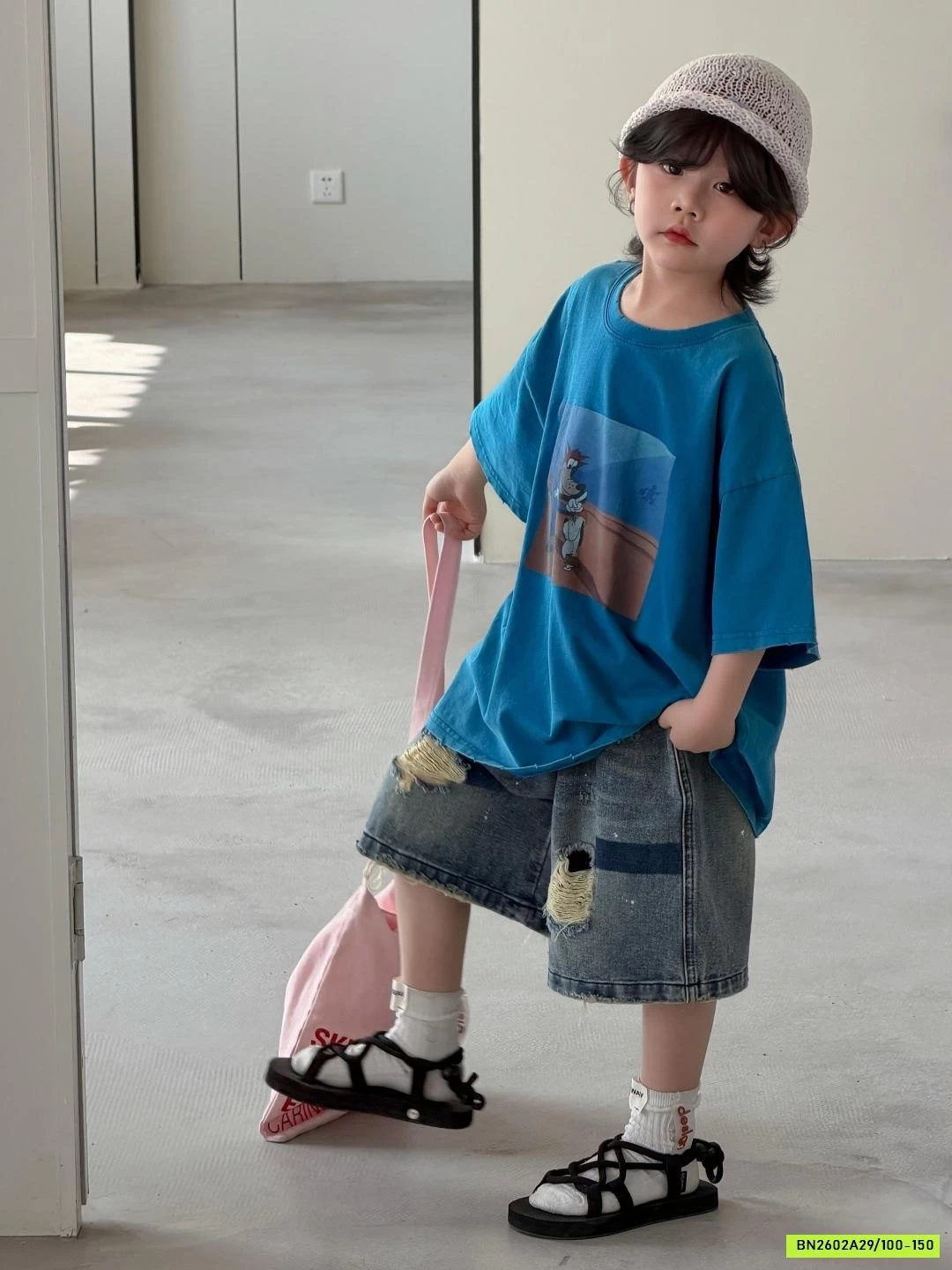 ÁO THUN XANH MIX SHORT VẢY SƠN