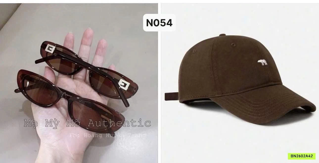 SÉT MŨ + KÍNH NÂU TRẦM SALEEE