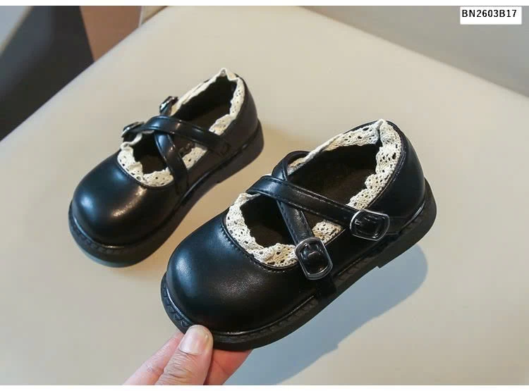 GIÀY BÚP BẾ DA PU VIỀN REN