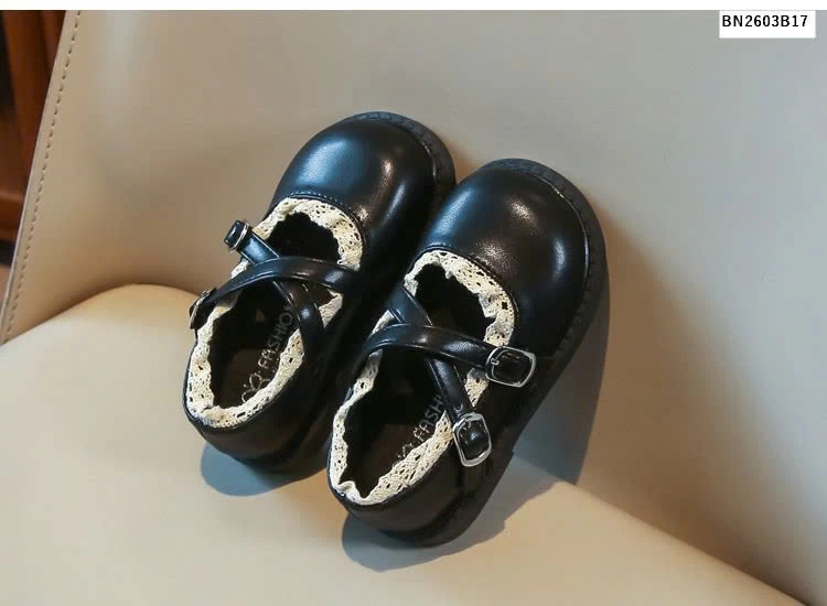 GIÀY BÚP BẾ DA PU VIỀN REN