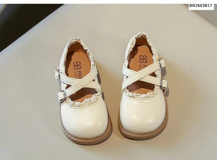 GIÀY BÚP BẾ DA PU VIỀN REN