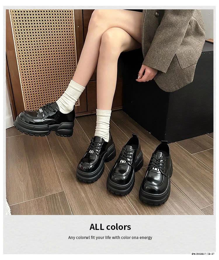 GIÀY MARY JANE DA BÓNG ĐẾ CAO CHO BÉ GÁI