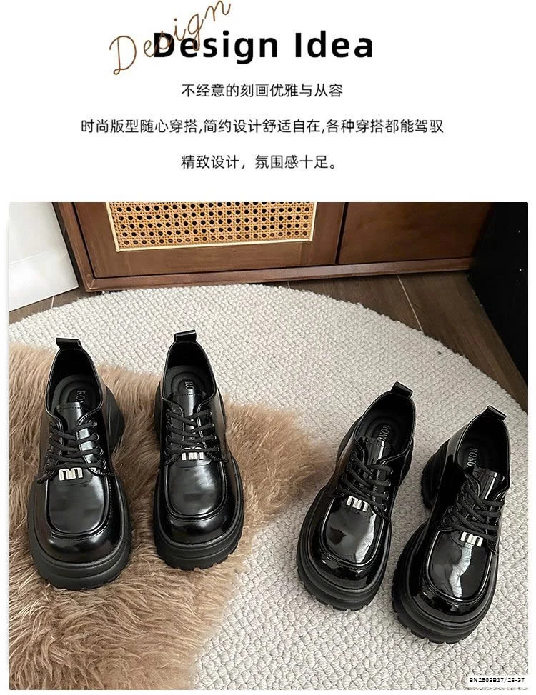 GIÀY MARY JANE DA BÓNG ĐẾ CAO CHO BÉ GÁI