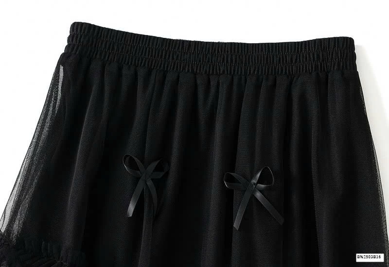 CHÂN VÁY VOAN ANGEL PHỐI NƠ