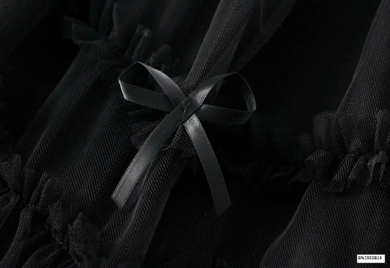 CHÂN VÁY VOAN ANGEL PHỐI NƠ