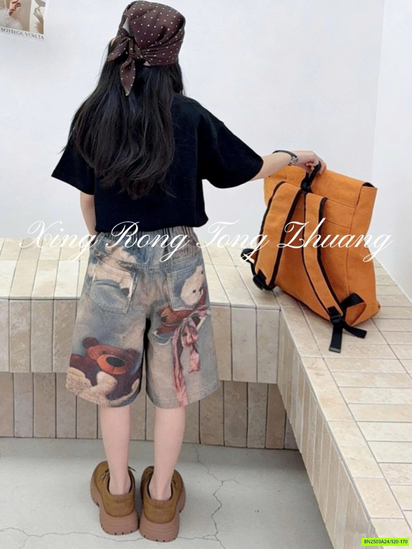 SÉT ÁO THUN MIX JEANS LỠ IN GẤU