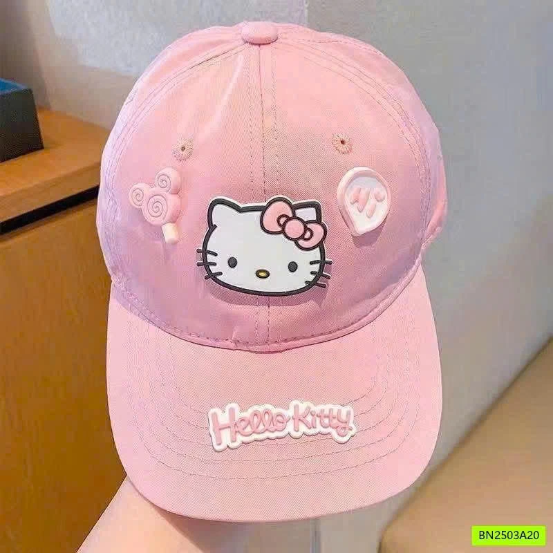 MŨ LƯỠI CHAI GẮN STICKER KITTY