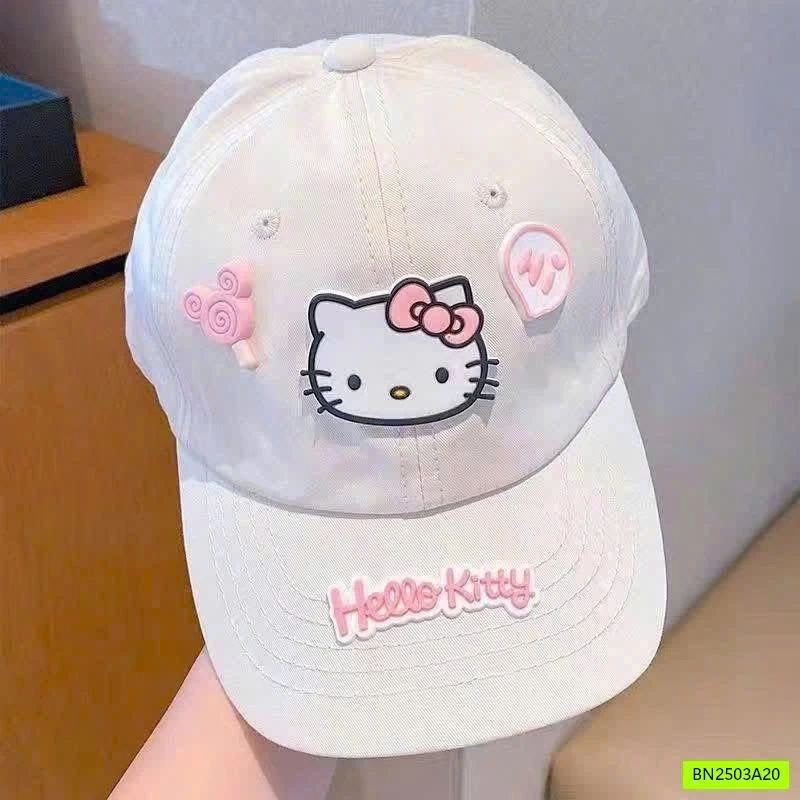 MŨ LƯỠI CHAI GẮN STICKER KITTY