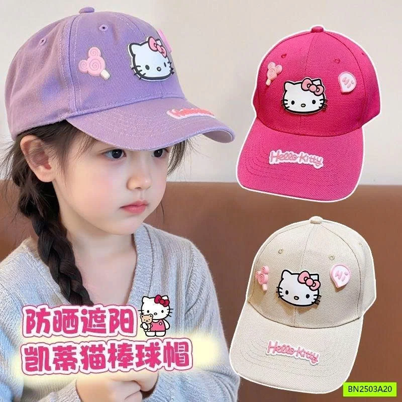 MŨ LƯỠI CHAI GẮN STICKER KITTY