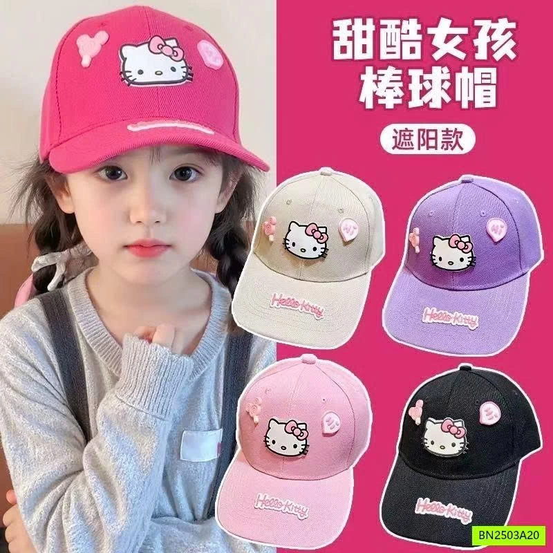 MŨ LƯỠI CHAI GẮN STICKER KITTY
