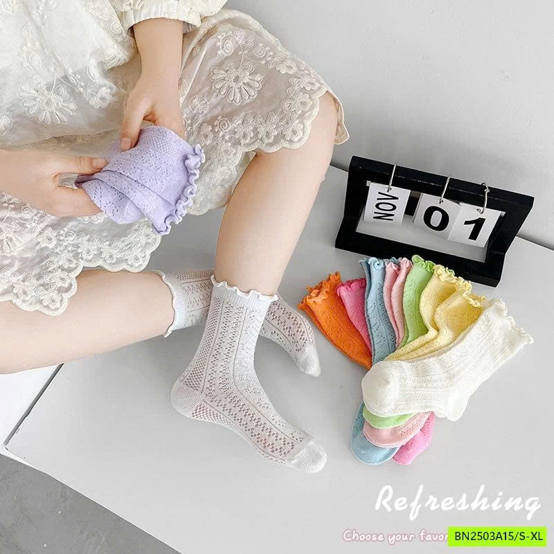 TẤT LƯỚI NGANG GỐI SẮC MÀU