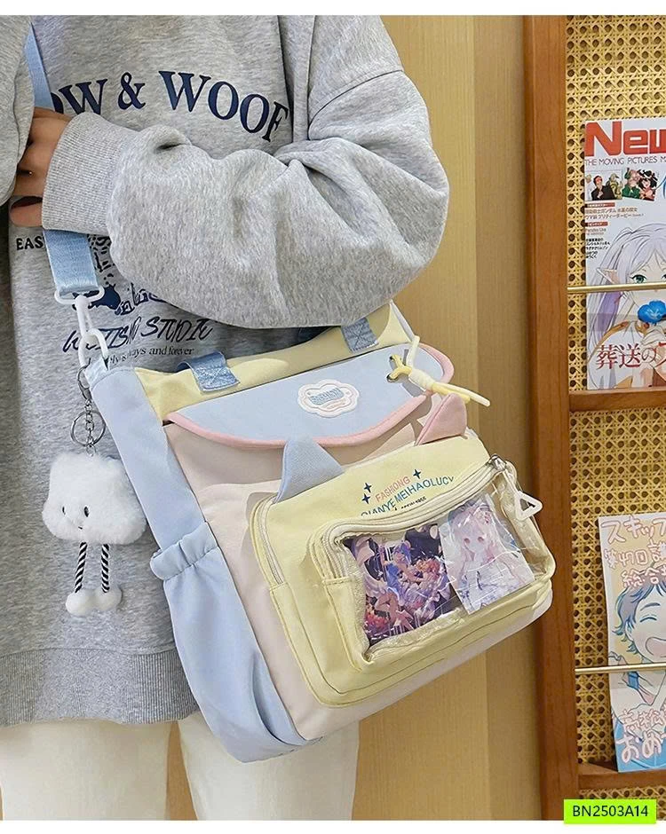 TÚI ĐEO CHÉO CANVAS HỌC THÊM