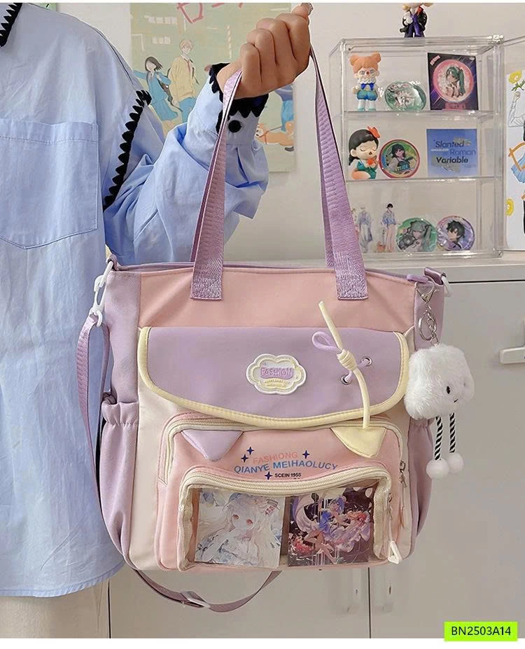 TÚI ĐEO CHÉO CANVAS HỌC THÊM