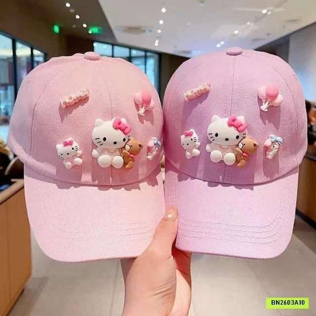 MŨ KẾT GẮN CHARM KITTY