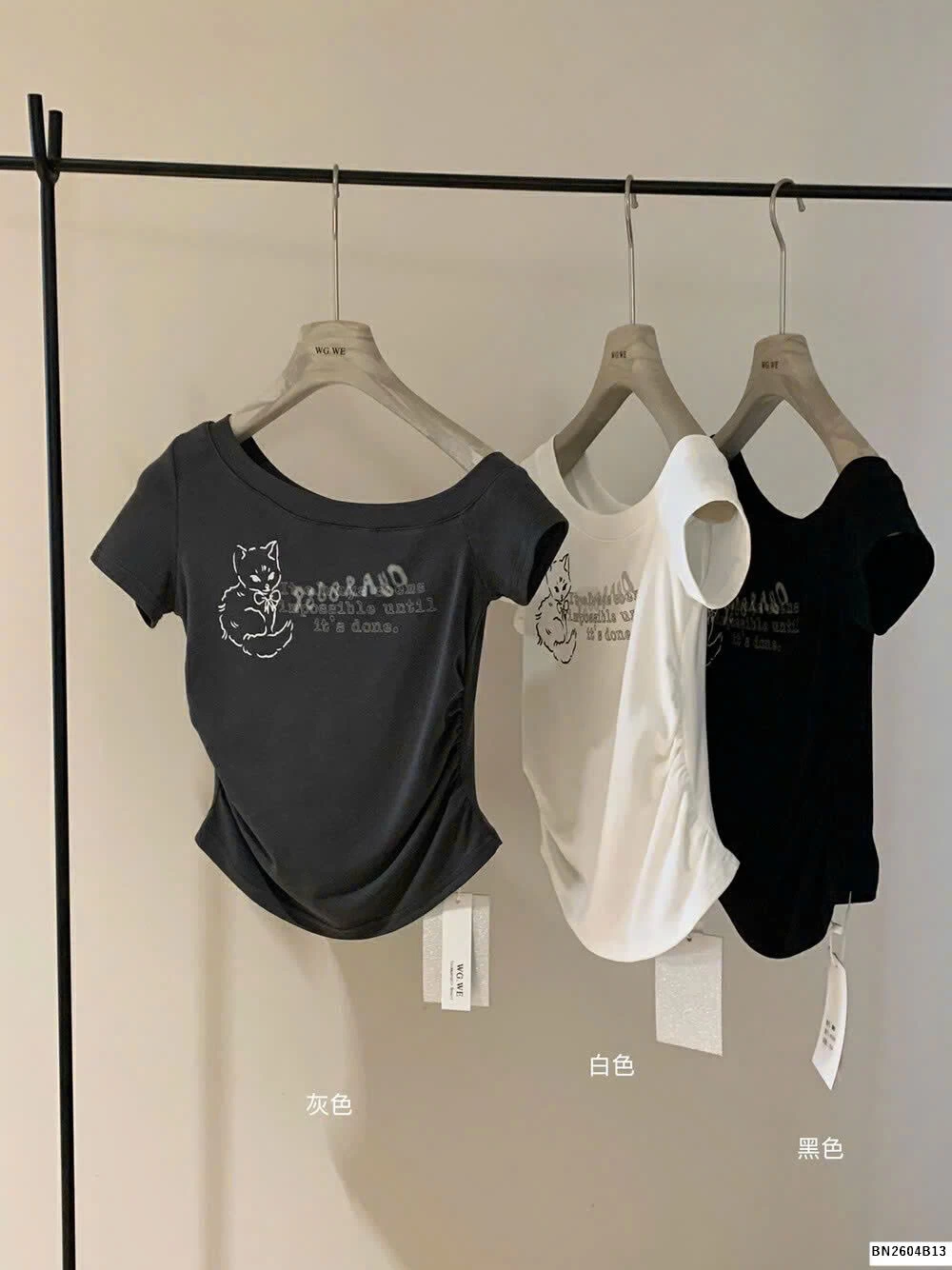 ÁO THUN LỆCH VAI WGWE