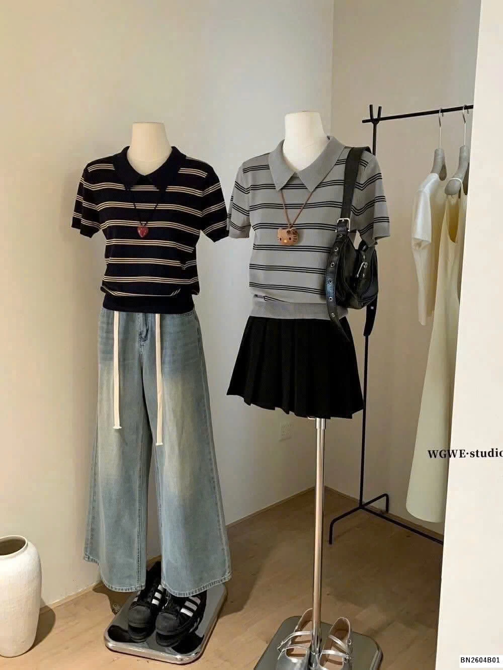 ÁO POLO KẺ NGANG WGWE