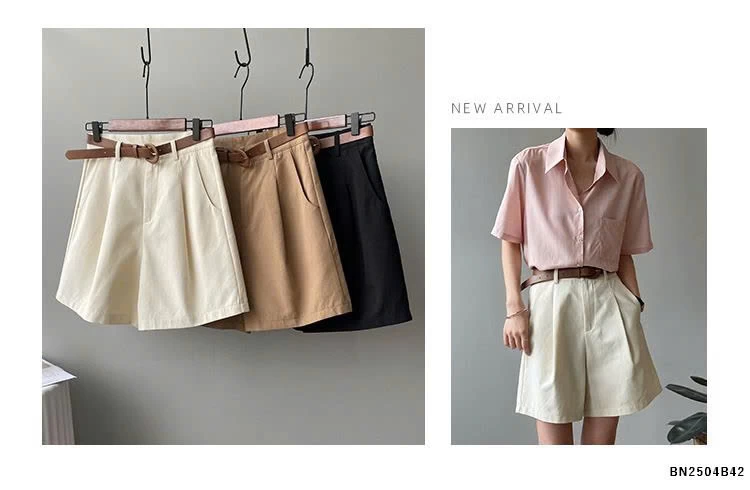 QUẦN SHORT NỮ KÈM ĐAI