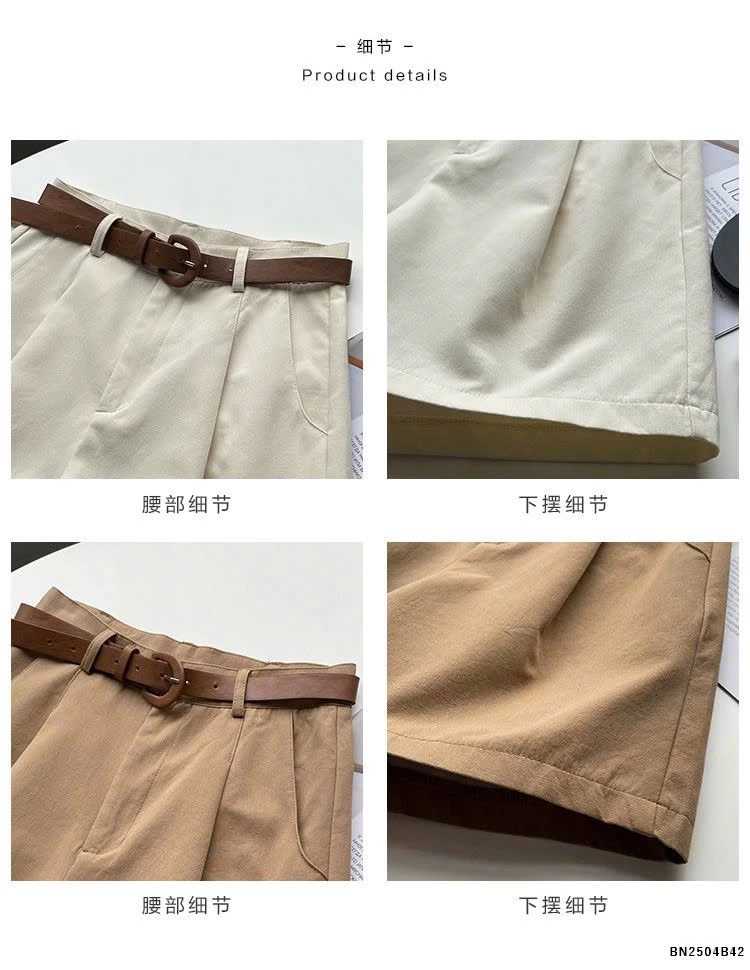 QUẦN SHORT NỮ KÈM ĐAI