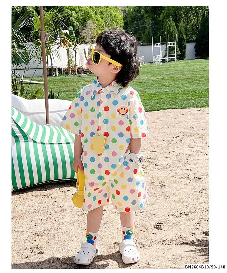 SÉT SƠ MI CHẤM BI SẮC MÀU