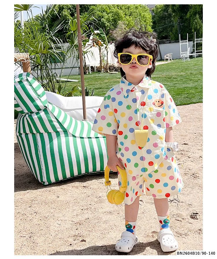 SÉT SƠ MI CHẤM BI SẮC MÀU