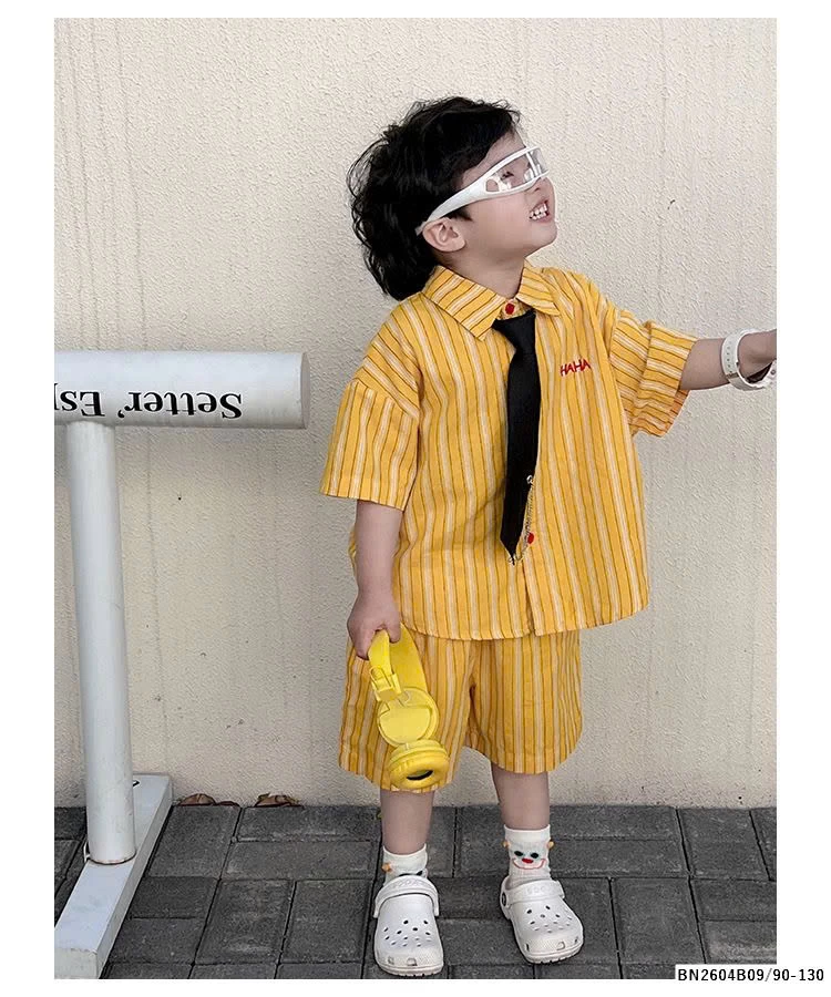 SÉT SƠ MI SỌC VÀNG