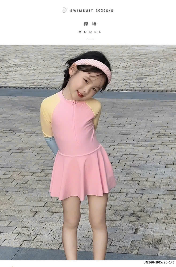 Bộ bơi phủ váy phối màu