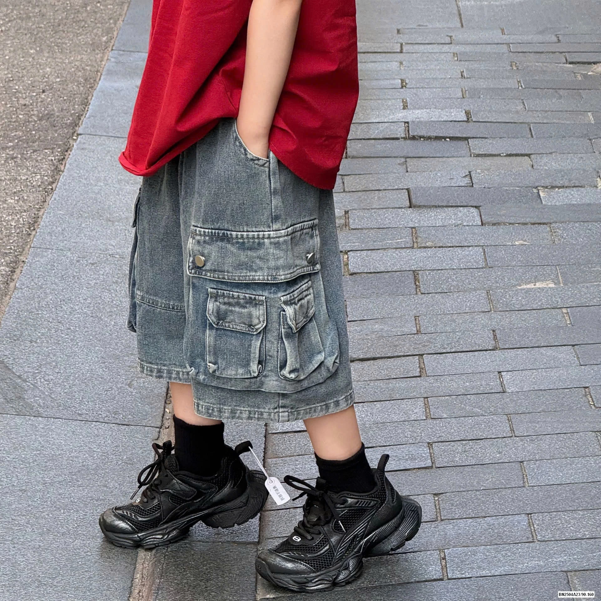 SHORT JEANS TÚI HỘP BẠC MÀU