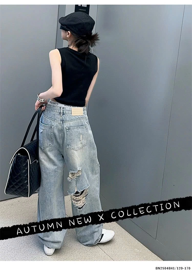 SÉT ÁO CROPTOP NGÔI SAO MIX JEAN RÁCH