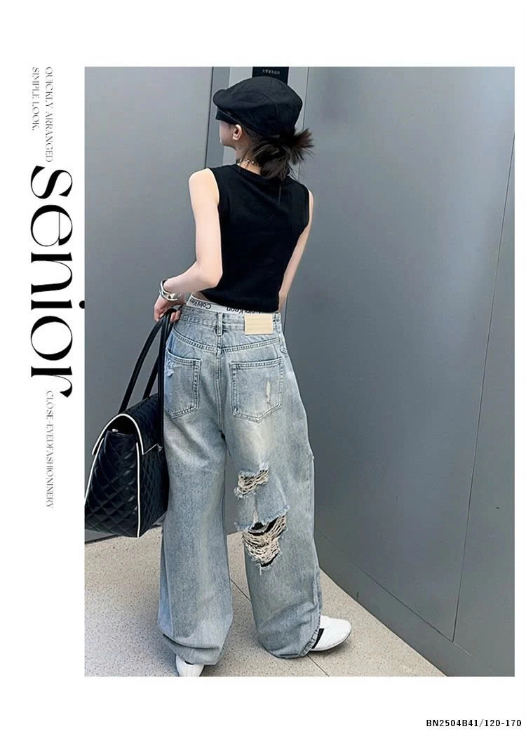 SÉT ÁO CROPTOP NGÔI SAO MIX JEAN RÁCH