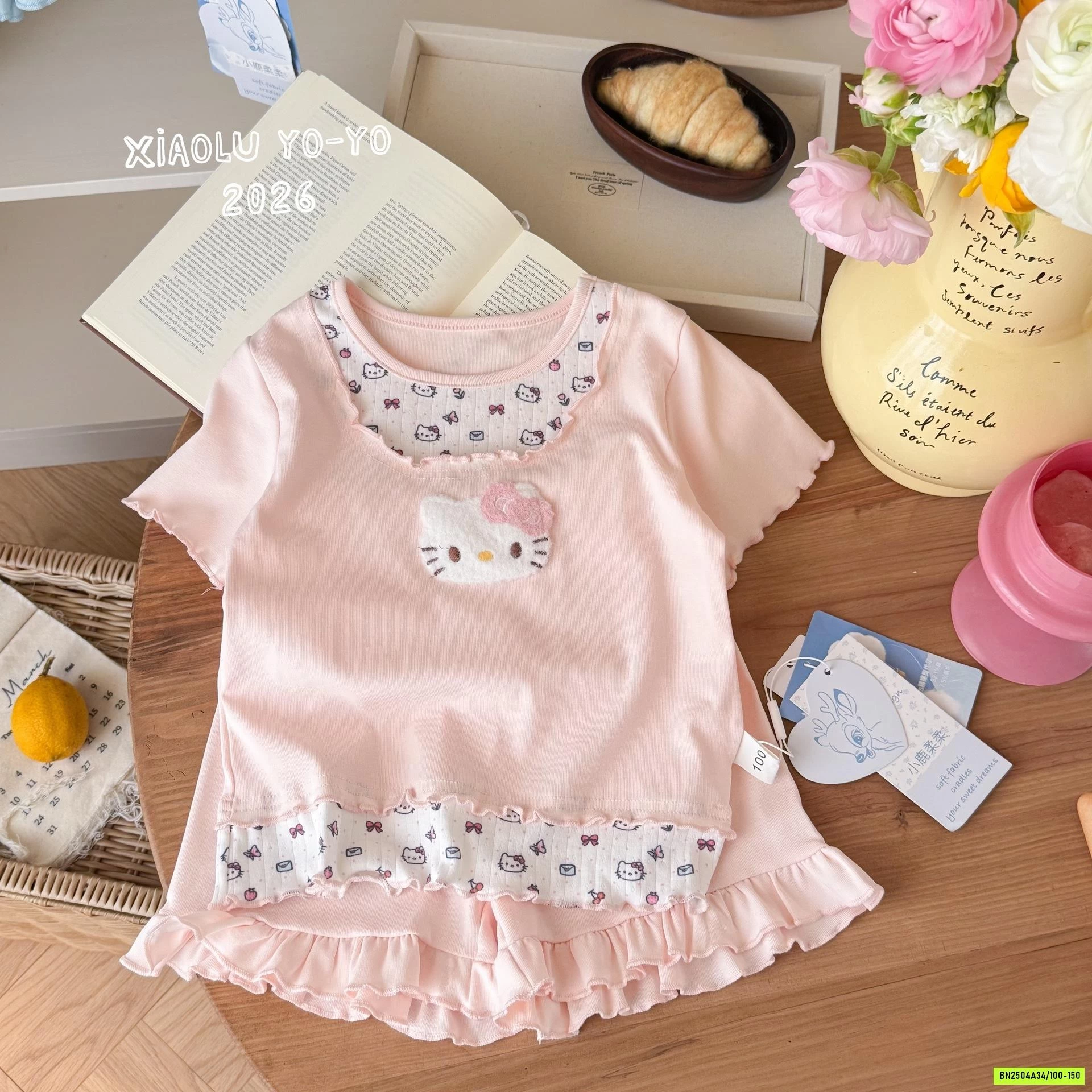 BỘ COTTON VIỀN BÈO SANRIO