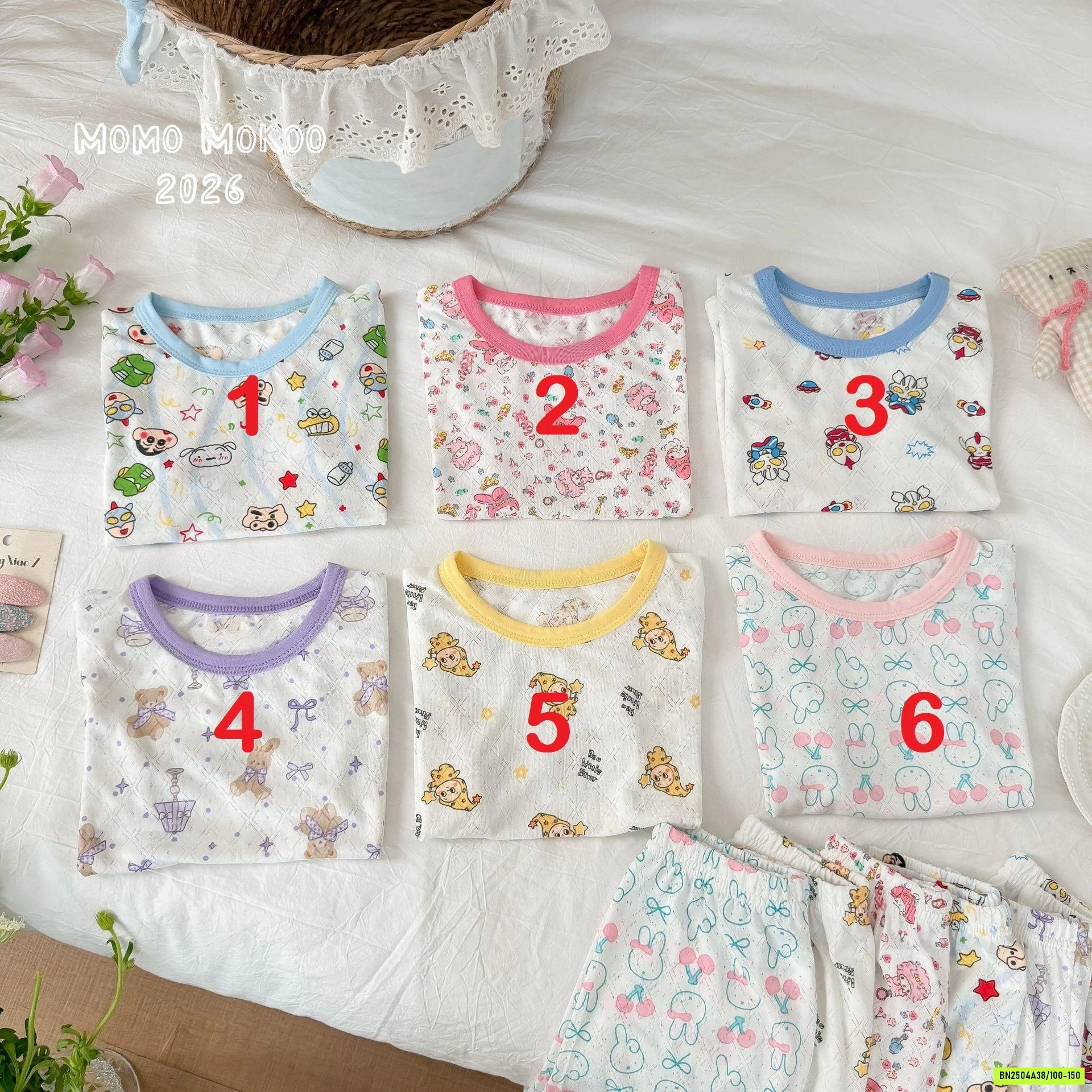 BỘ COTTON GIẤY THÔNG HƠI HOẠT HÌNH