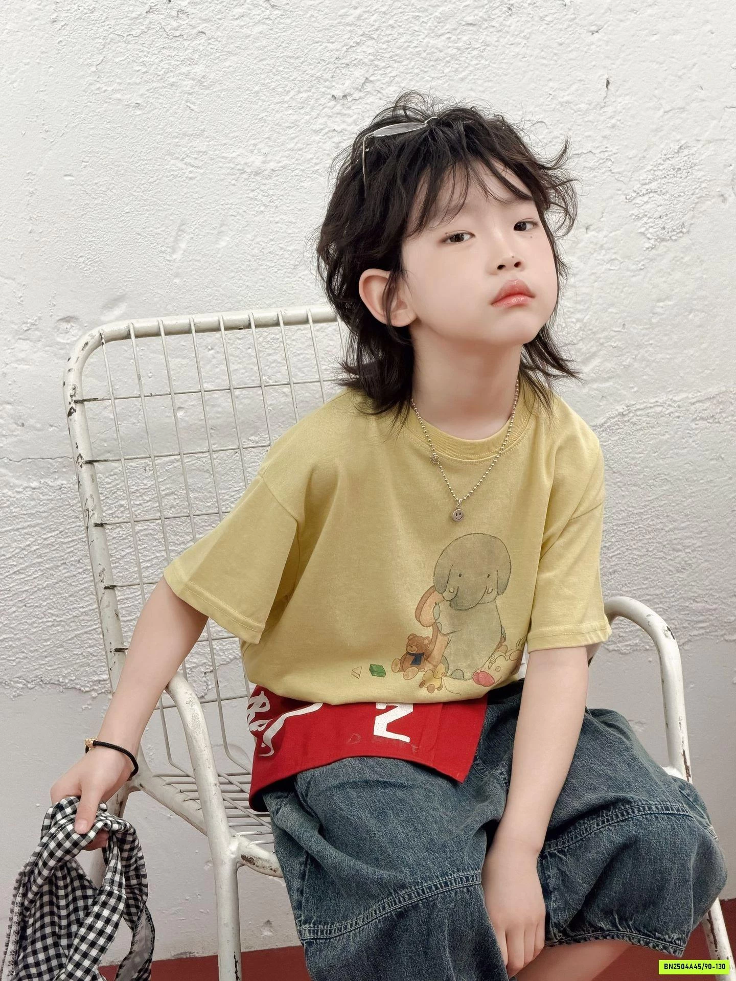 ÁO VÀNG MIX JEANS LỠ