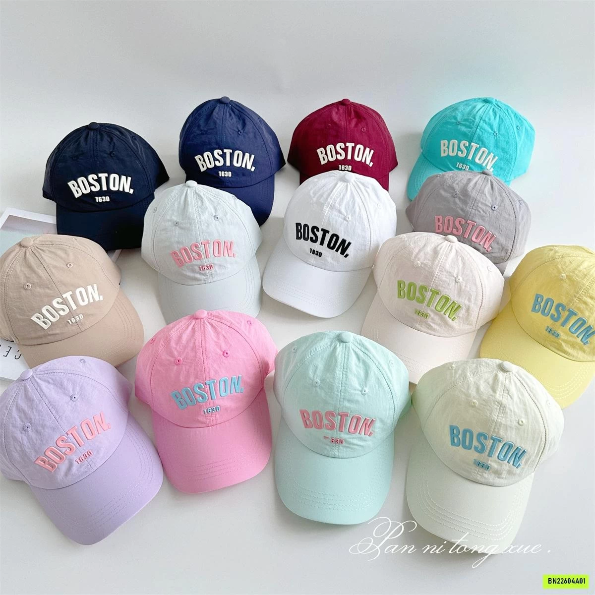 MŨ KẾT THÊU BOSTON MẸ BÉ