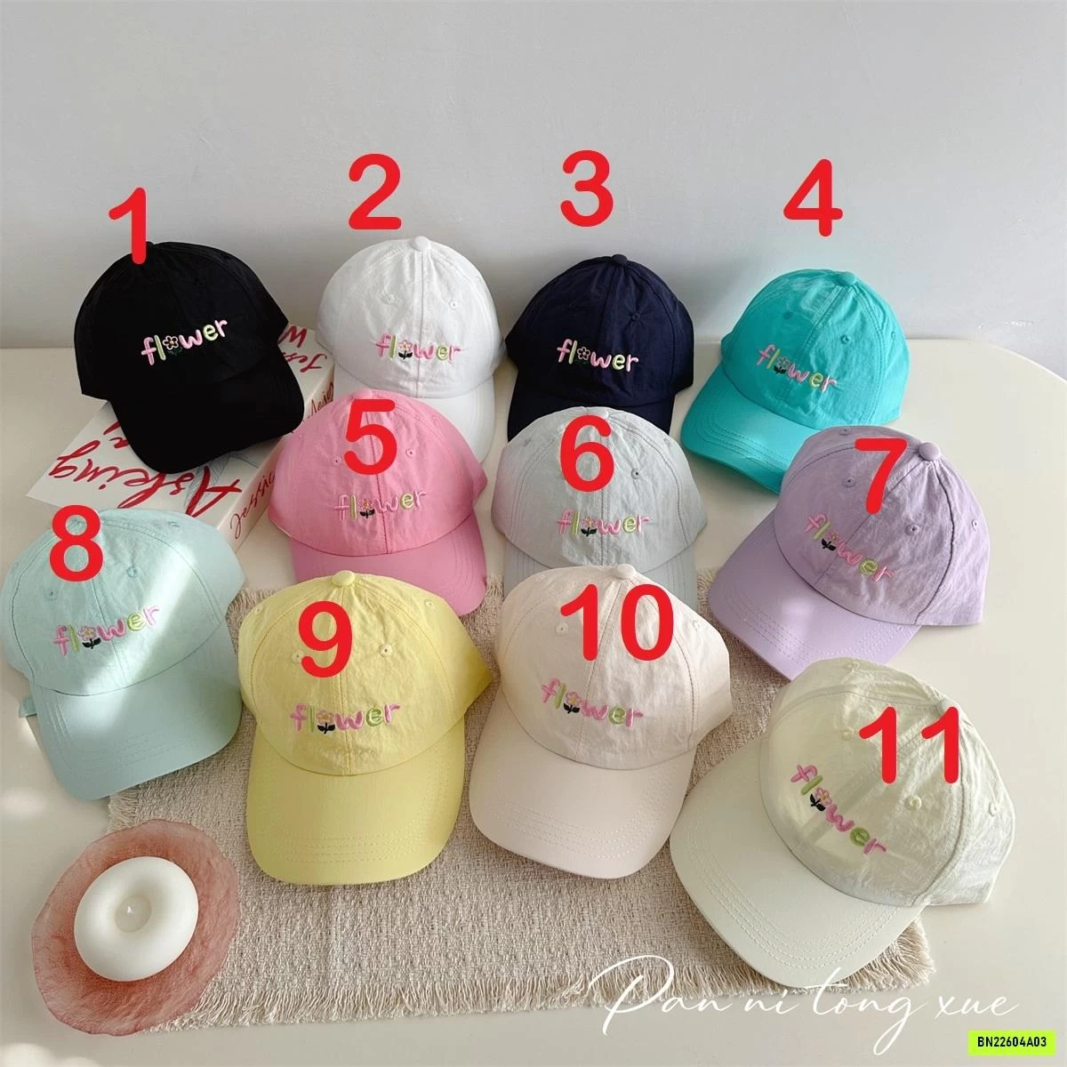 MŨ KẾT THÊU FLOWER XINH XẮN