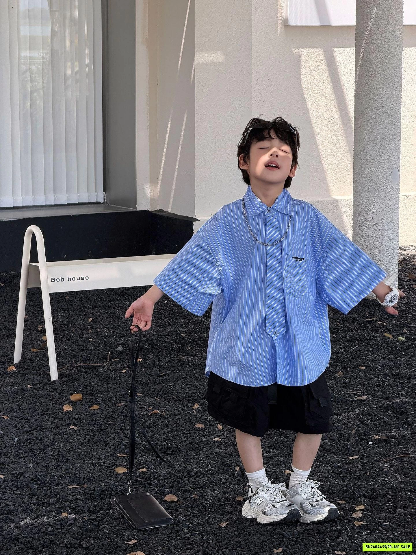 SƠ MI SỌC XANH ĐUÔI TÔM FANSHU