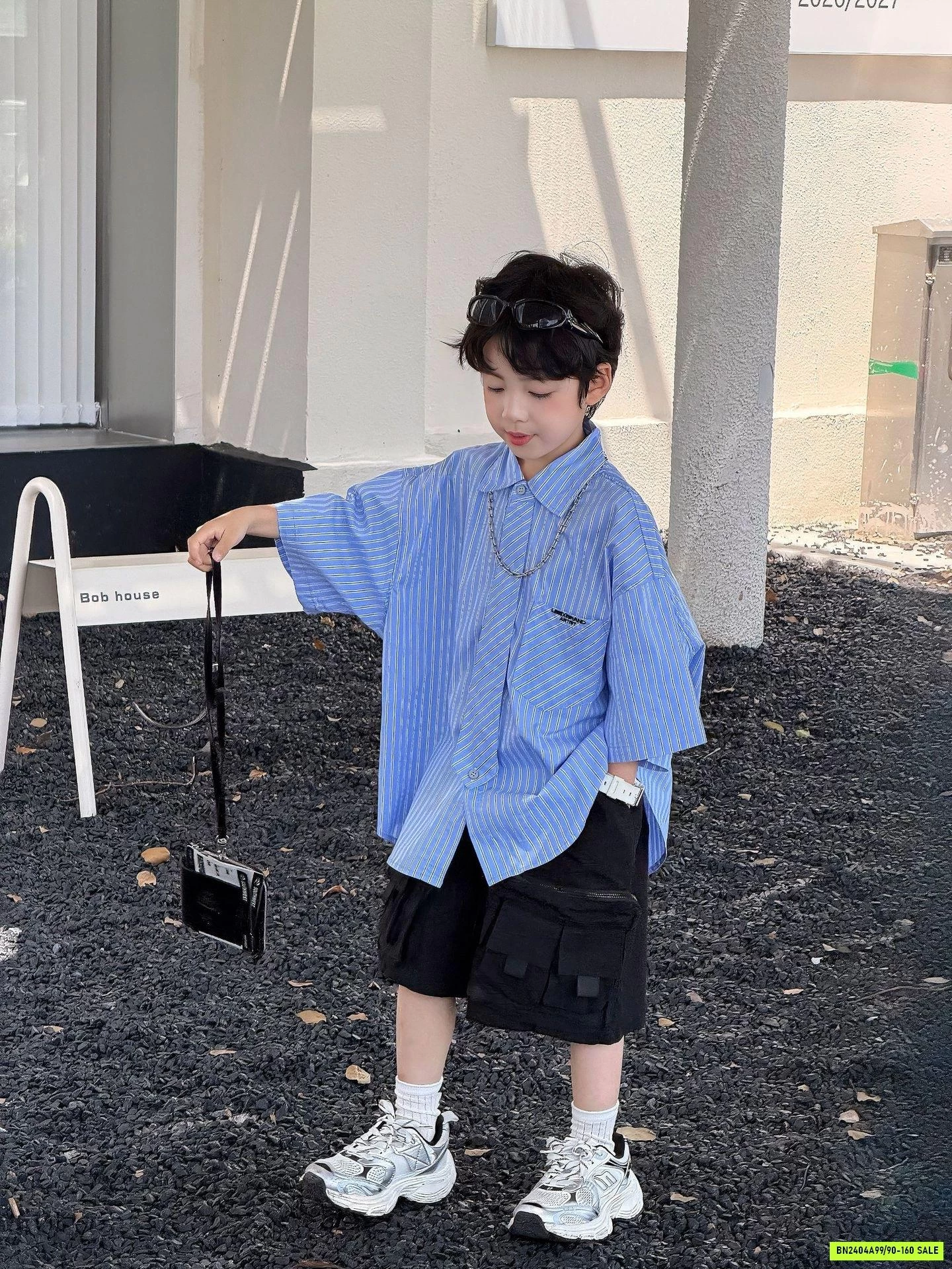 SƠ MI SỌC XANH ĐUÔI TÔM FANSHU