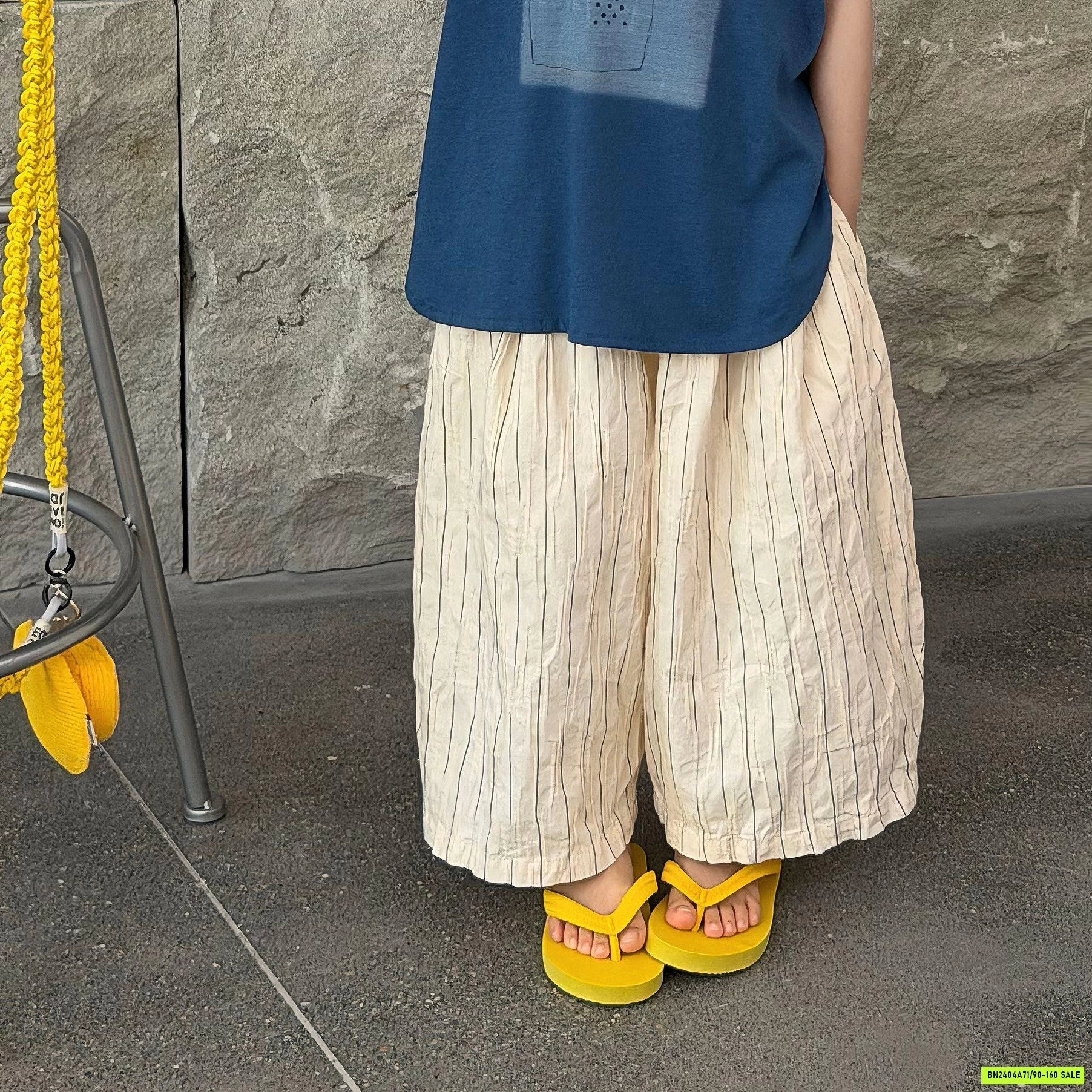 QUẦN ĐŨI SỌC ỐNG RỘNG FANSHU