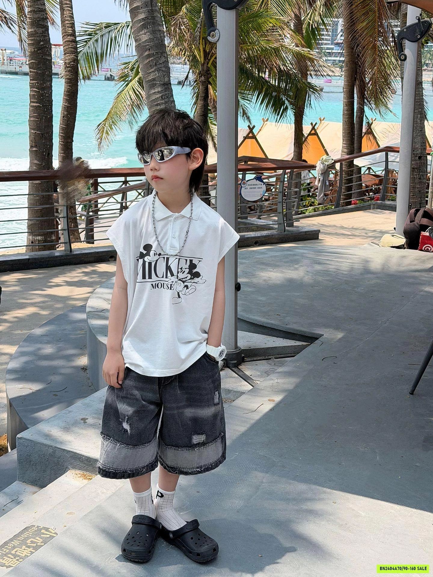 SHORT JEANS ĐEN VÁ GỐI FANSHU