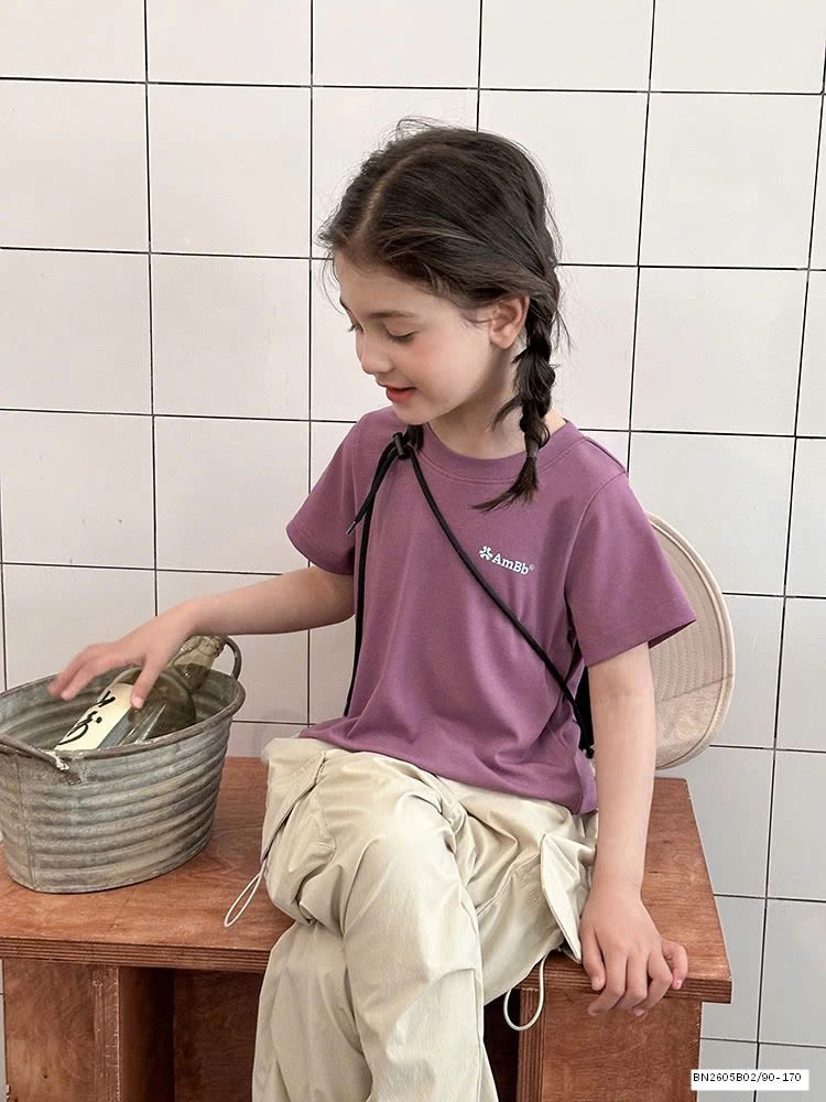 ÁO PHÔNG TRƠN DÁNG NGẮN AMBB 25C028