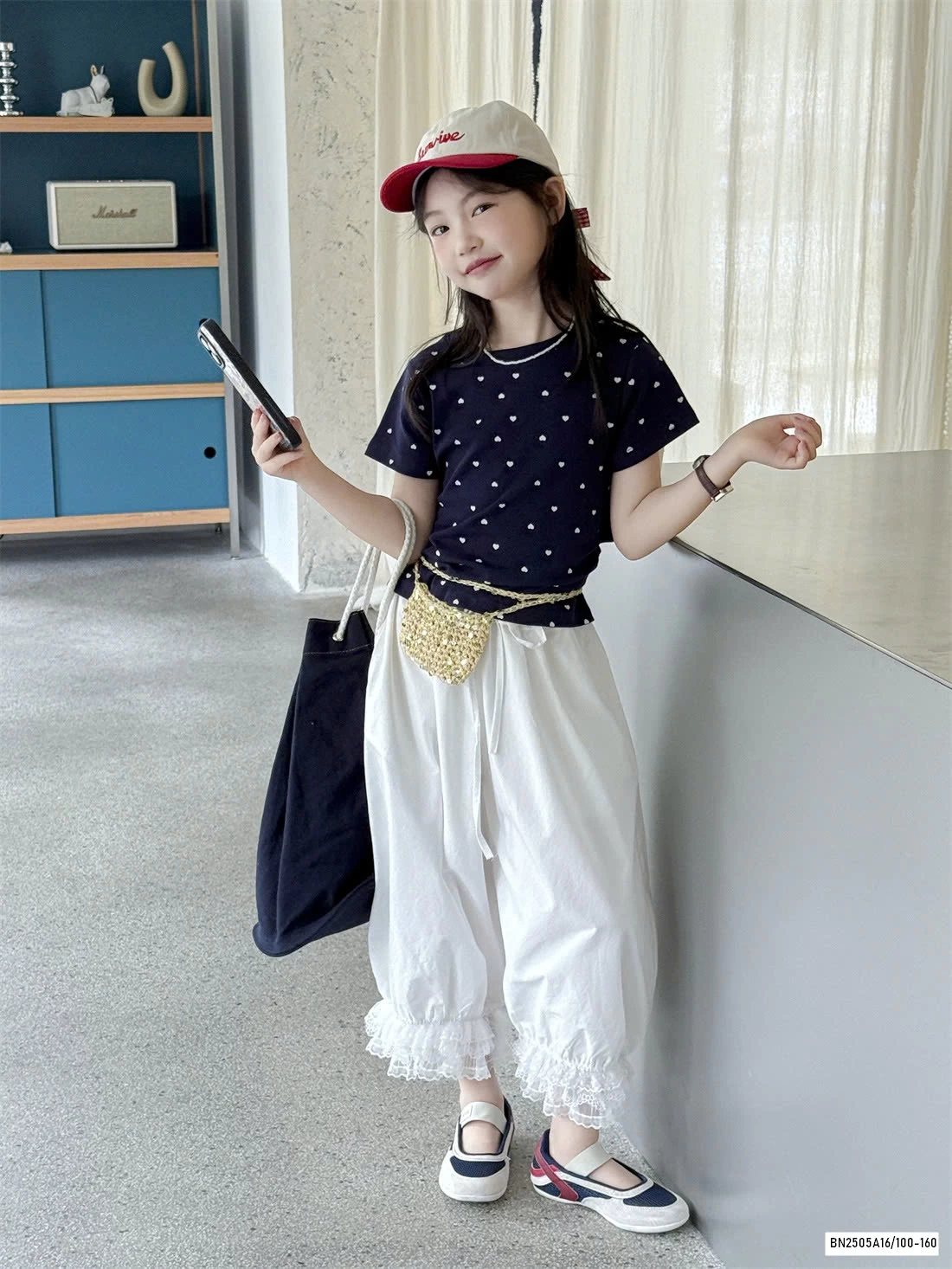 ÁO THUN CHẤM BI KHOÉT LƯNG