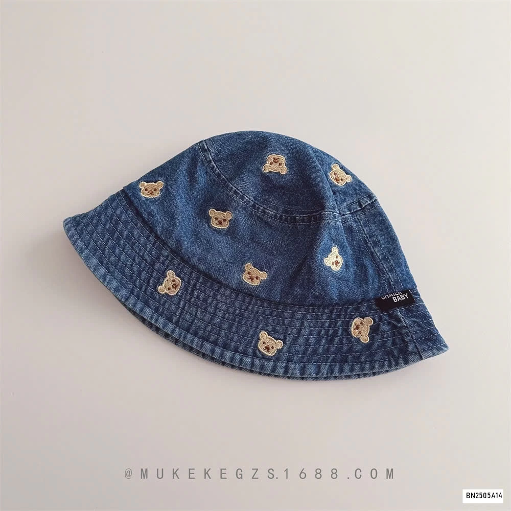 BUCKET DENIM THÊU