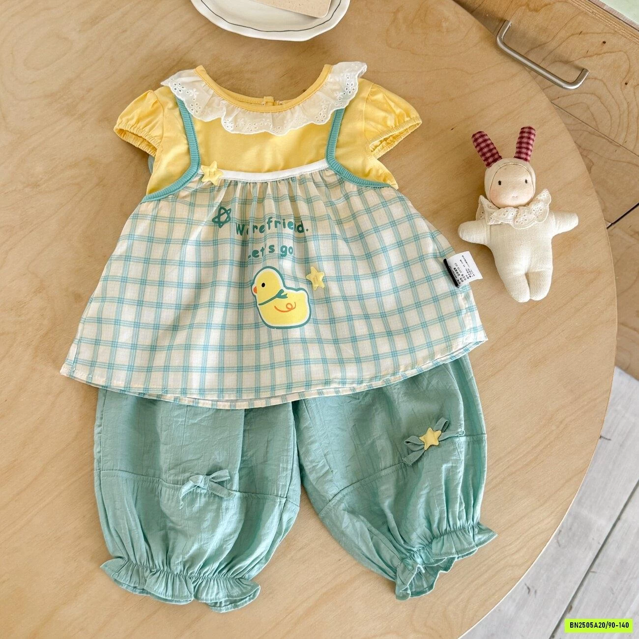SÉT BABYDOLL CARO XANH NINGLI