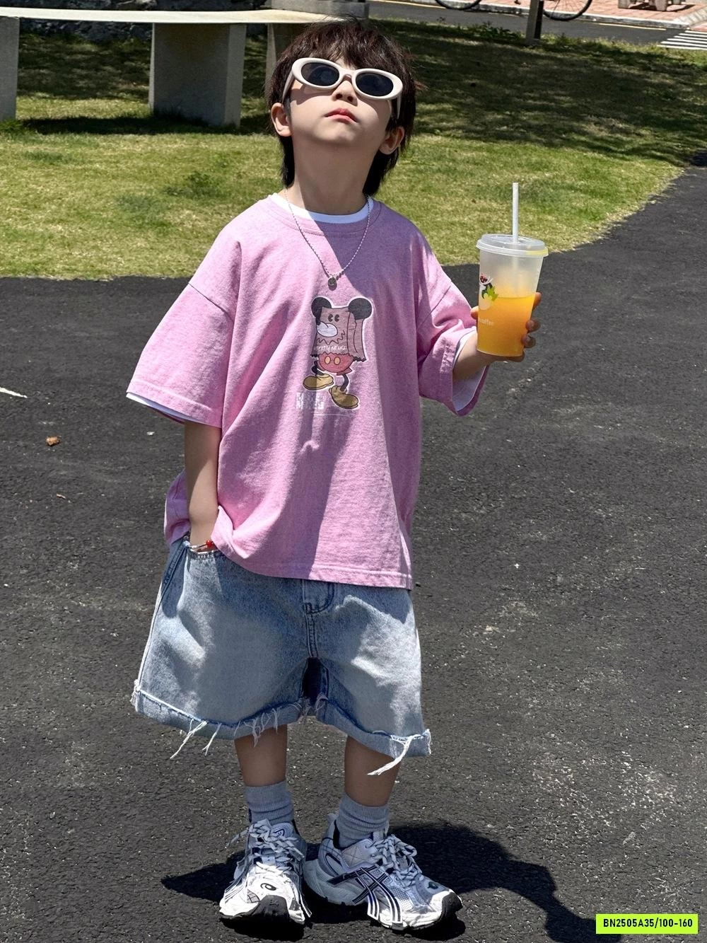 ÁO THUN MICKEY MIX SHORT JEANS AFTE