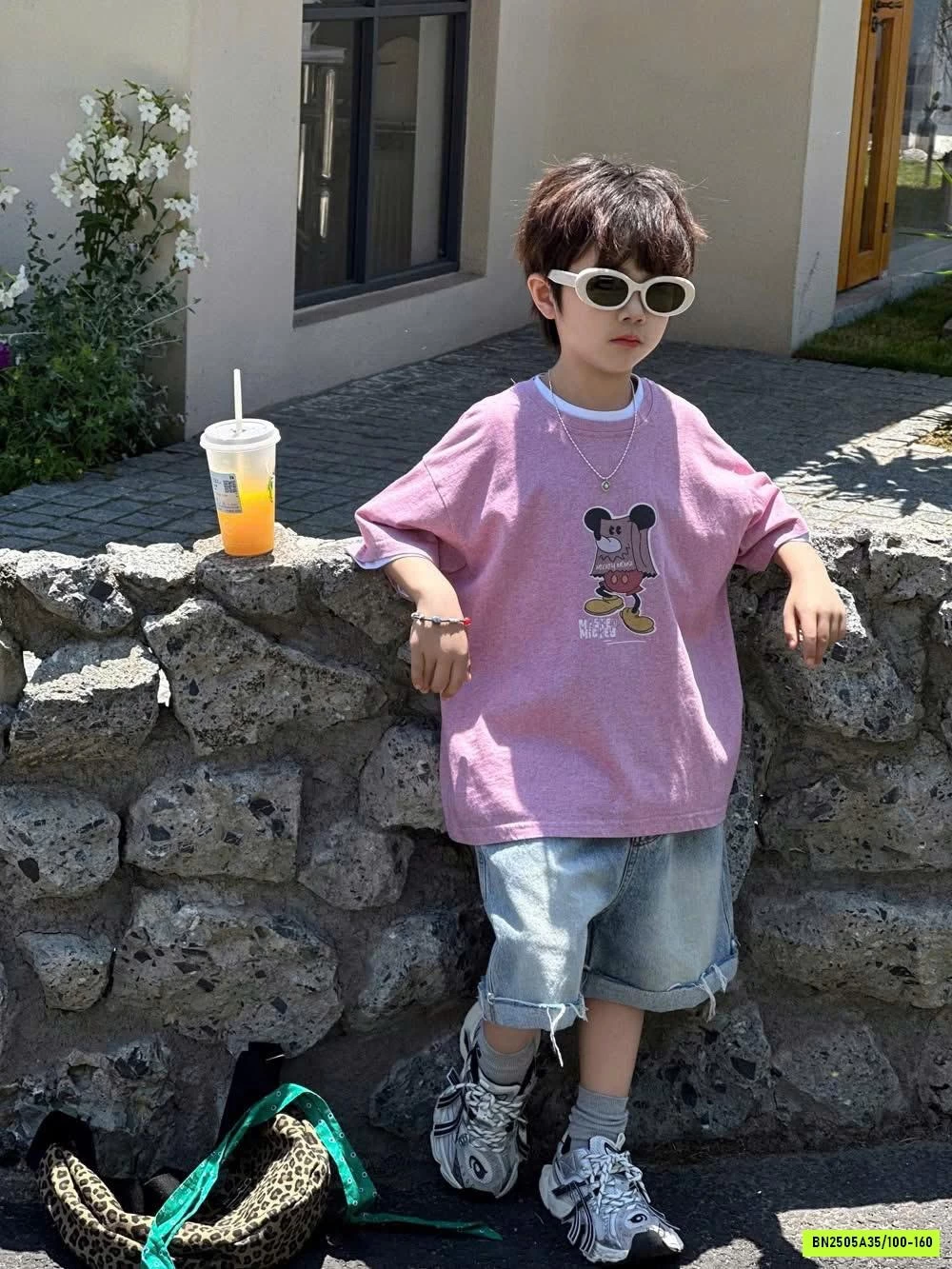 ÁO THUN MICKEY MIX SHORT JEANS AFTE