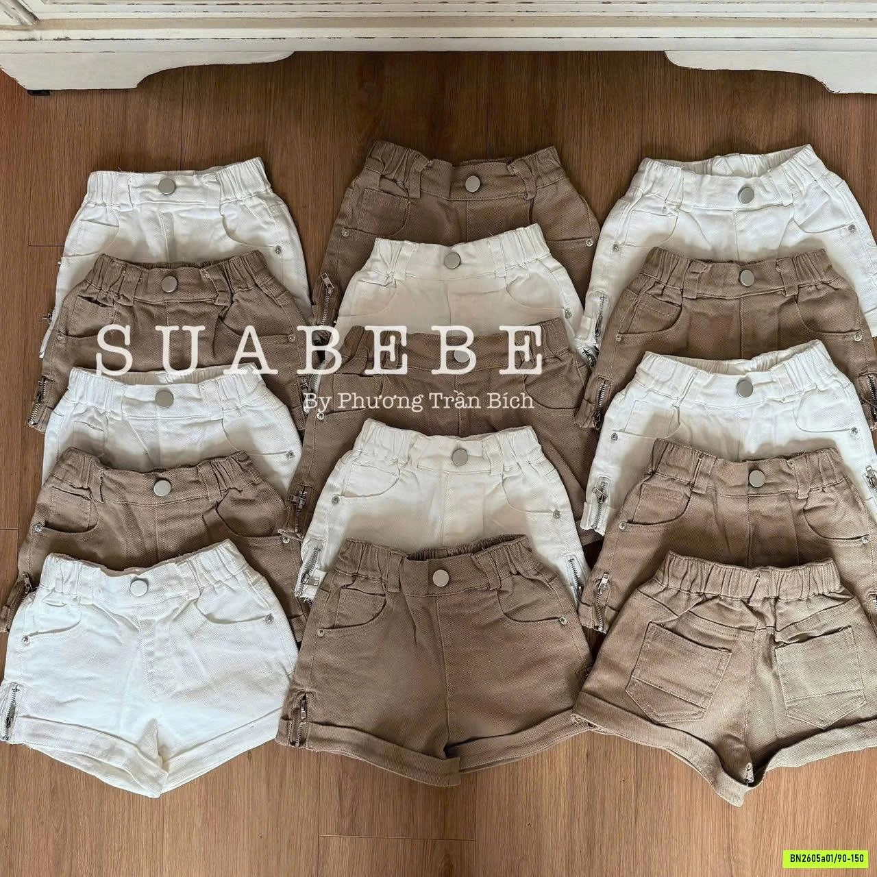 ÁO 2 DÂY VIỀN BÈO MIX SHORT T&QKIDS