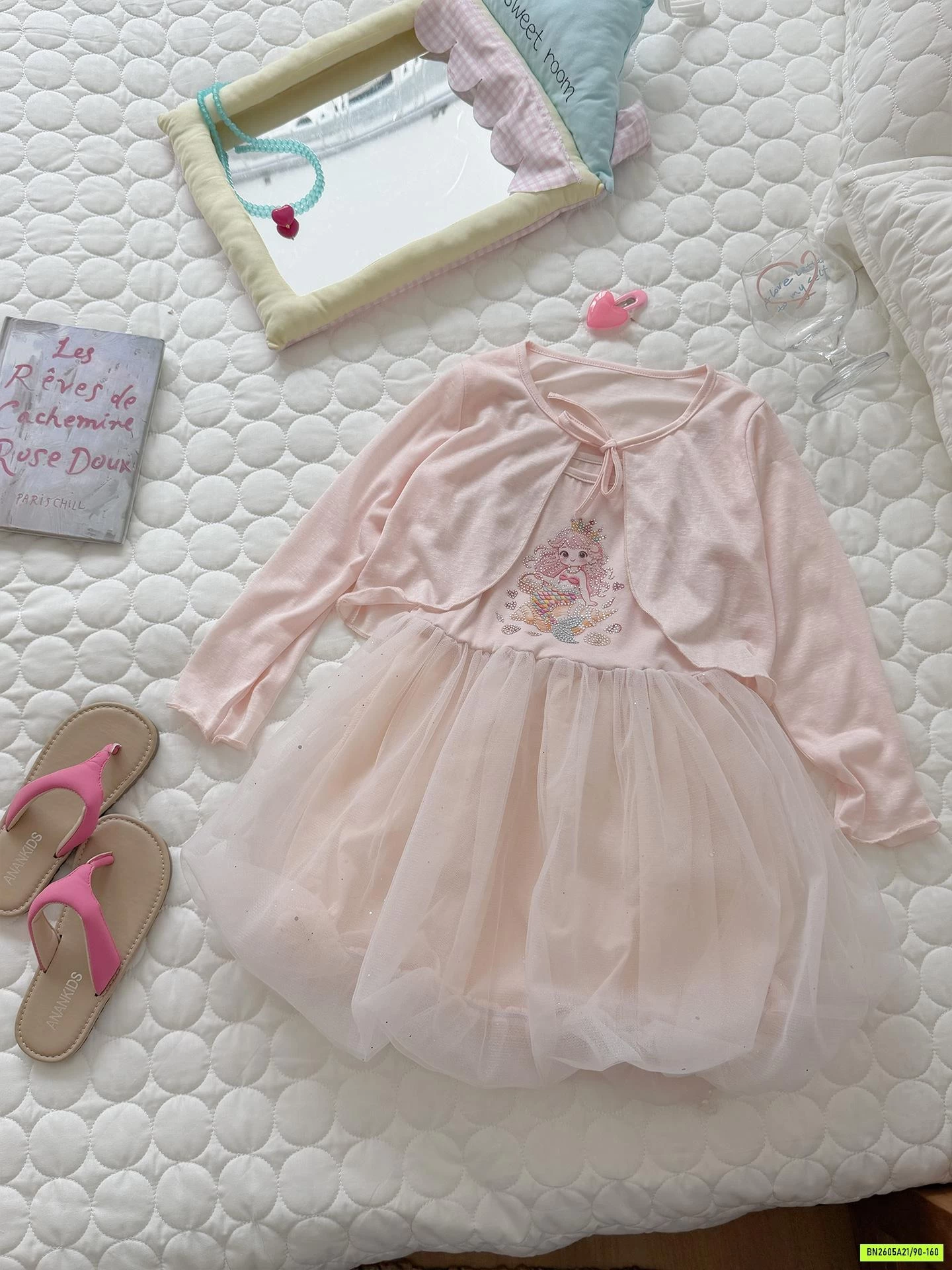 SÉT VÁY BÍ 2 DÂY+CARDIGAN MỎNG