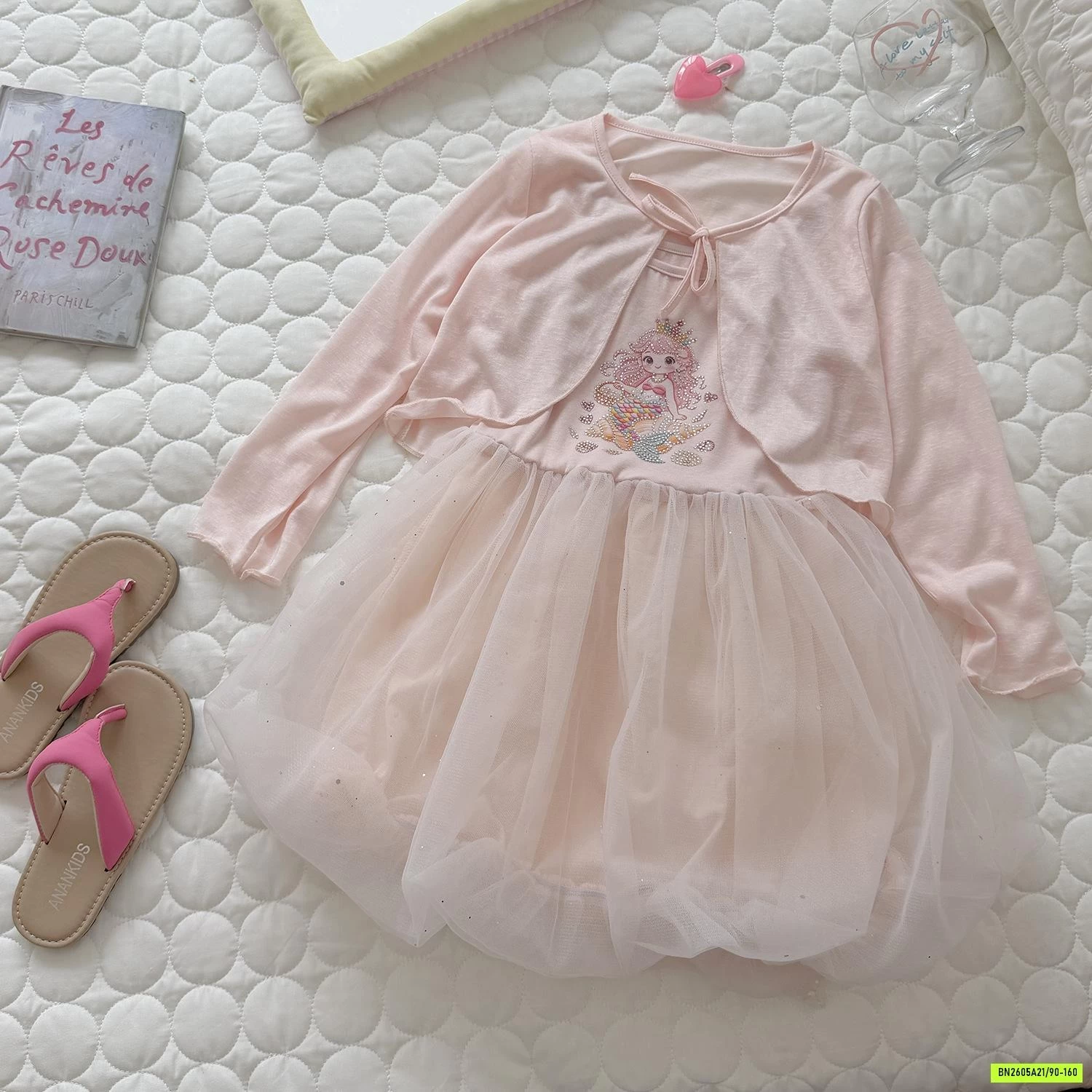 SÉT VÁY BÍ 2 DÂY+CARDIGAN MỎNG