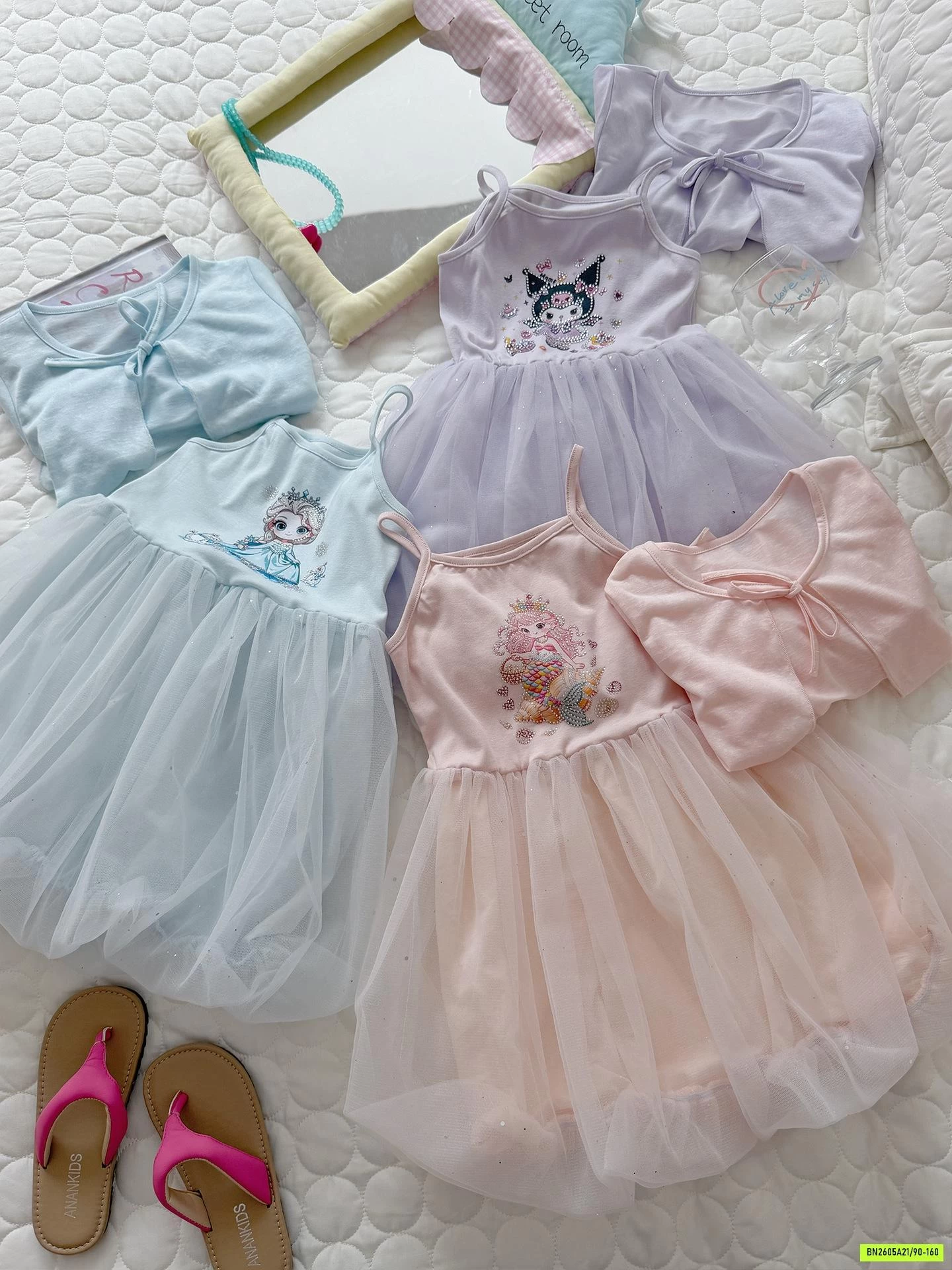 SÉT VÁY BÍ 2 DÂY+CARDIGAN MỎNG